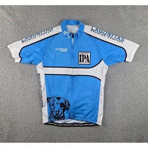 Capo Lagunitas IPA Cycling Jersey Mens M Blue Full Zip Short Sleeve Mesh Pockets